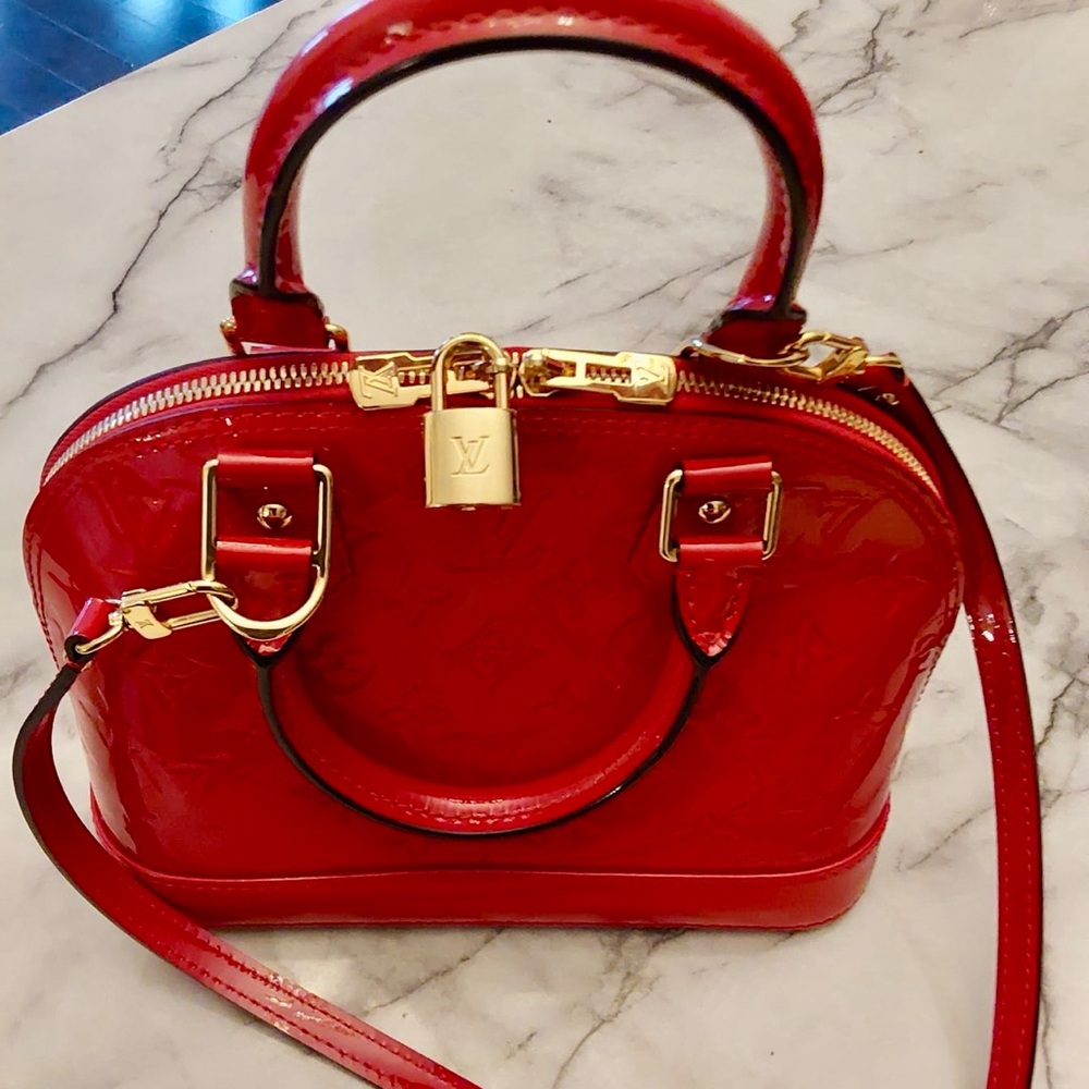 Louis Vuitton BB Alma Glossy Red Mini Bag